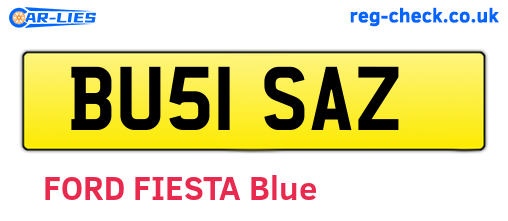 BU51SAZ are the vehicle registration plates.