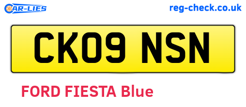 CK09NSN are the vehicle registration plates.