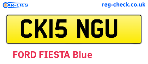 CK15NGU are the vehicle registration plates.