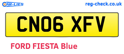 CN06XFV are the vehicle registration plates.