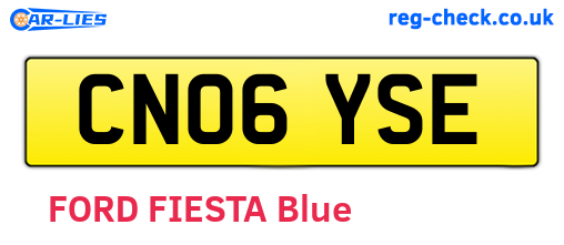 CN06YSE are the vehicle registration plates.