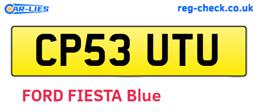 CP53UTU are the vehicle registration plates.