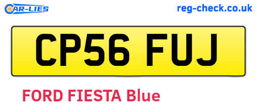 CP56FUJ are the vehicle registration plates.