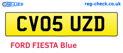 CV05UZD are the vehicle registration plates.