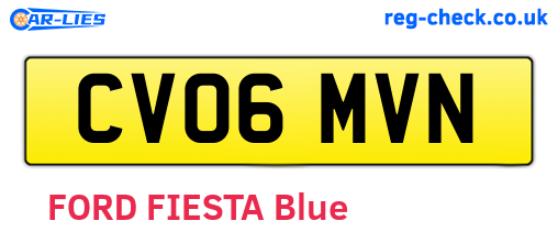 CV06MVN are the vehicle registration plates.