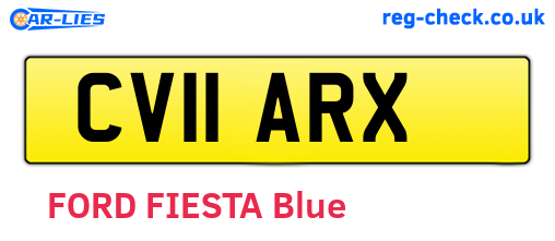 CV11ARX are the vehicle registration plates.