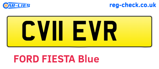 CV11EVR are the vehicle registration plates.