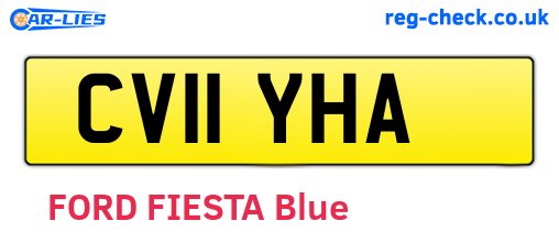 CV11YHA are the vehicle registration plates.