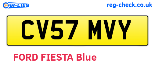 CV57MVY are the vehicle registration plates.
