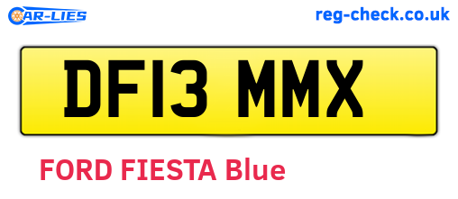 DF13MMX are the vehicle registration plates.