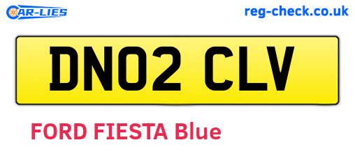 DN02CLV are the vehicle registration plates.