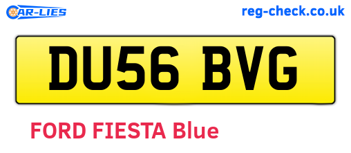 DU56BVG are the vehicle registration plates.