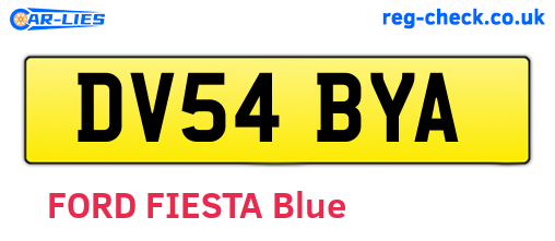 DV54BYA are the vehicle registration plates.