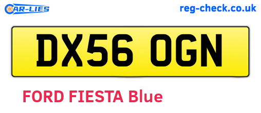 DX56OGN are the vehicle registration plates.