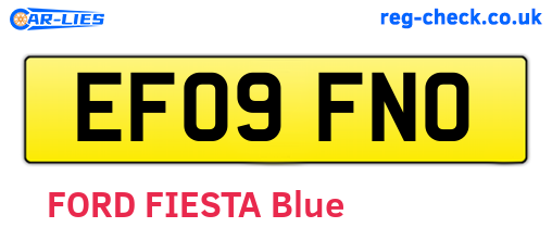 EF09FNO are the vehicle registration plates.