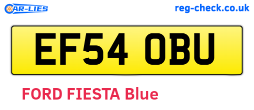 EF54OBU are the vehicle registration plates.