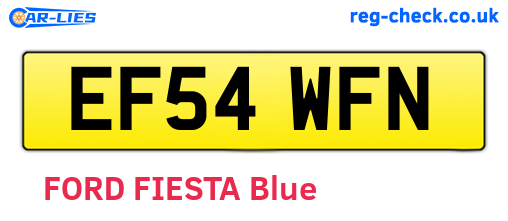 EF54WFN are the vehicle registration plates.
