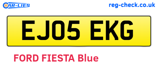 EJ05EKG are the vehicle registration plates.