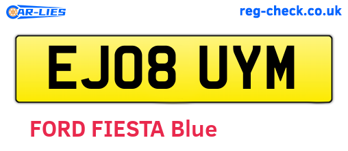 EJ08UYM are the vehicle registration plates.