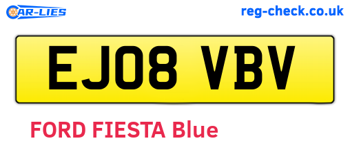 EJ08VBV are the vehicle registration plates.
