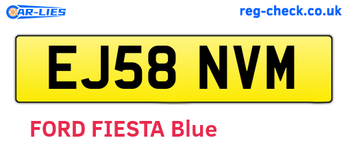 EJ58NVM are the vehicle registration plates.