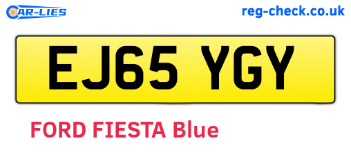 EJ65YGY are the vehicle registration plates.