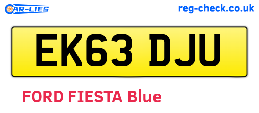EK63DJU are the vehicle registration plates.
