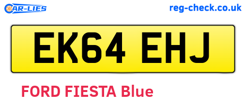 EK64EHJ are the vehicle registration plates.