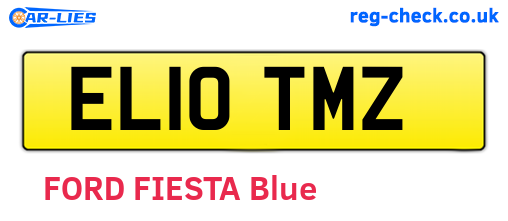 EL10TMZ are the vehicle registration plates.