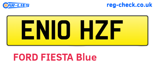 EN10HZF are the vehicle registration plates.
