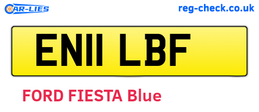 EN11LBF are the vehicle registration plates.