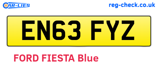 EN63FYZ are the vehicle registration plates.
