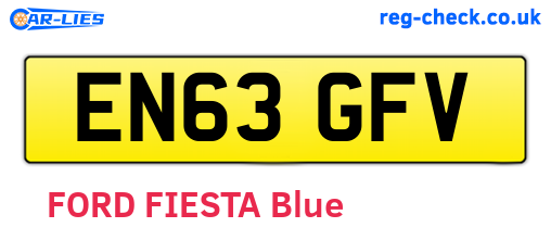 EN63GFV are the vehicle registration plates.