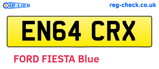 EN64CRX are the vehicle registration plates.