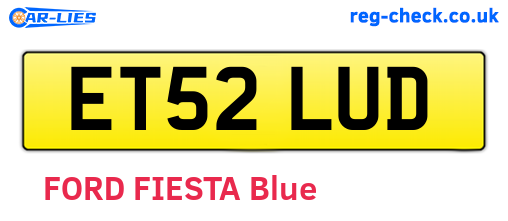 ET52LUD are the vehicle registration plates.