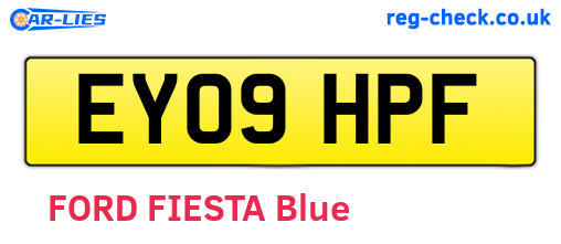 EY09HPF are the vehicle registration plates.
