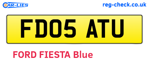 FD05ATU are the vehicle registration plates.