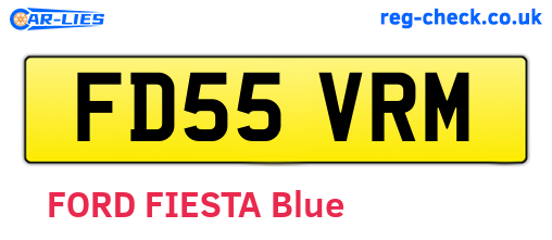 FD55VRM are the vehicle registration plates.