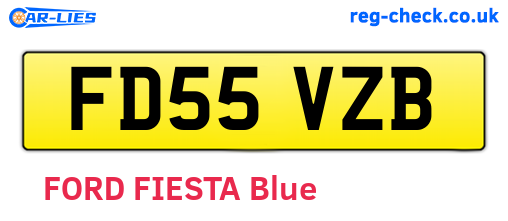 FD55VZB are the vehicle registration plates.