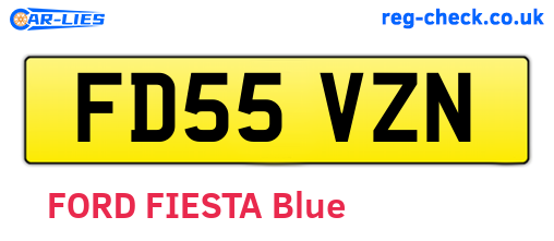 FD55VZN are the vehicle registration plates.