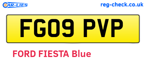 FG09PVP are the vehicle registration plates.