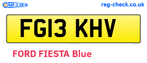 FG13KHV are the vehicle registration plates.