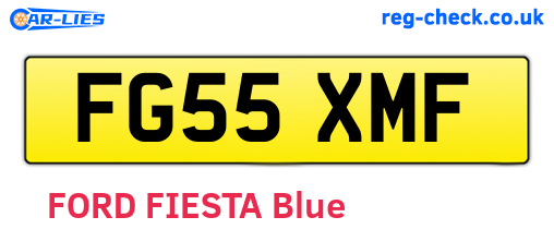 FG55XMF are the vehicle registration plates.