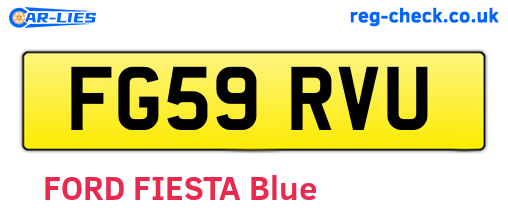 FG59RVU are the vehicle registration plates.