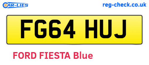FG64HUJ are the vehicle registration plates.