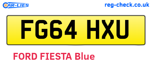 FG64HXU are the vehicle registration plates.