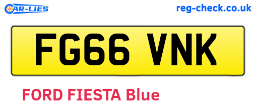 FG66VNK are the vehicle registration plates.