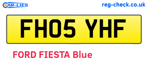 FH05YHF are the vehicle registration plates.