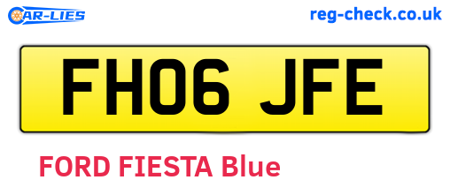 FH06JFE are the vehicle registration plates.