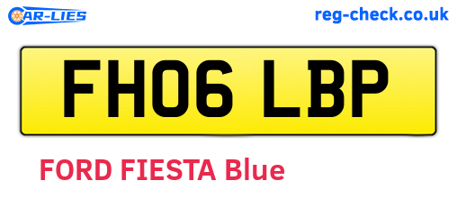 FH06LBP are the vehicle registration plates.
